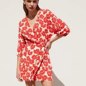 NWT Zara Poppy Wrap Dress Size Lg